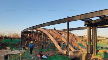 千樹承建河北園博園木結構建筑在建中，敬請期待成品！